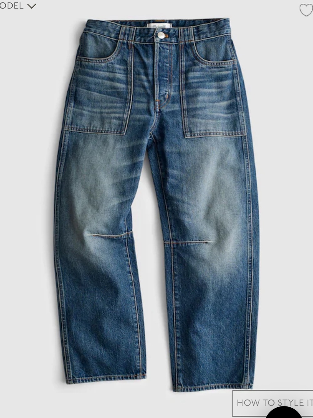 Women’s madewell darted barrel leg Jean